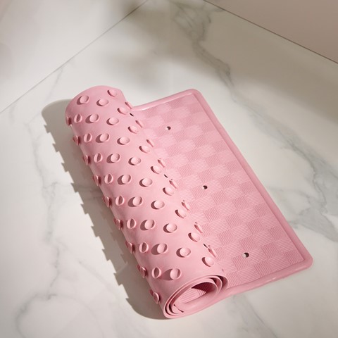Pink Rubber Bath Mat