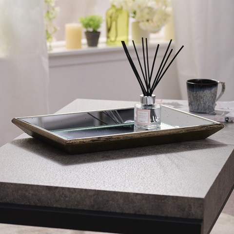 Astor Distressed Mirrored Tray - Small