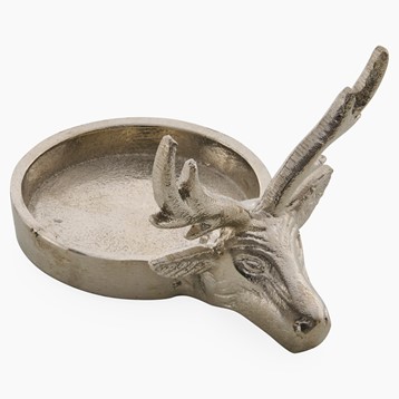 Farrah Collection Silver Stag Candle Holder Image