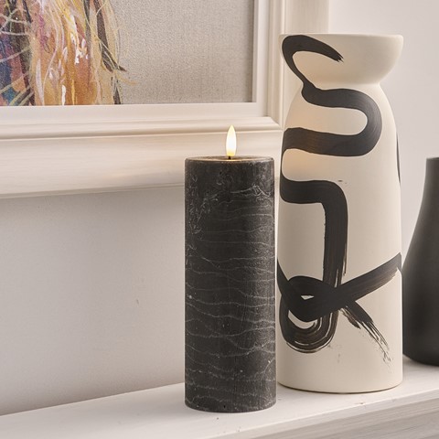 Luxe Collection Natural Glow Black LED Candle