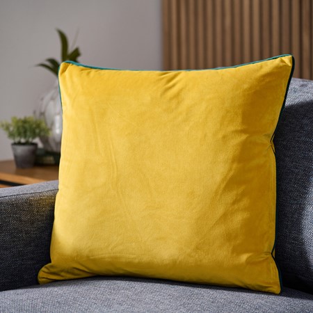 Riva Paoletti Meridian Cylon Velvet Piped Cushion primary image