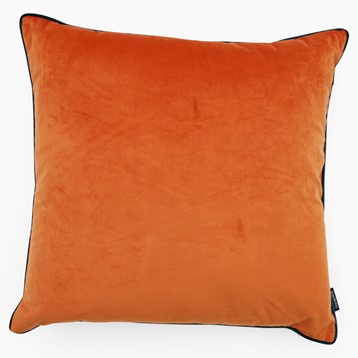 Riva Paoletti Meridian Velvet Piped Cushion - Tiger Image