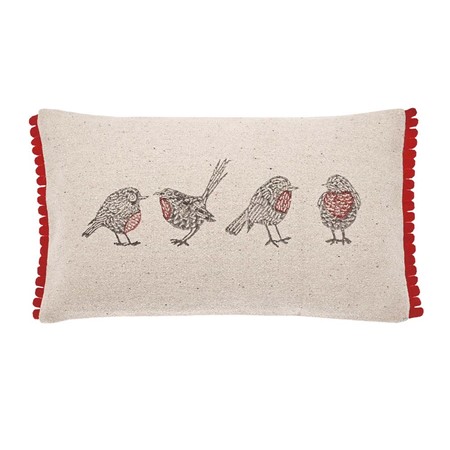 Forest Robin Cushion - Natural image