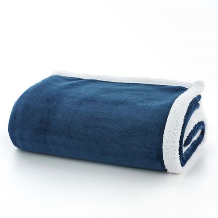 Blackbrook Sherpa Throw - Navy image