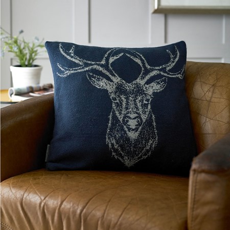 Navy Stag Cushion primary image