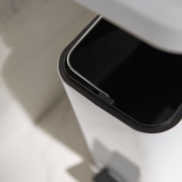 Axus White Rectangle Pedal Bin Image