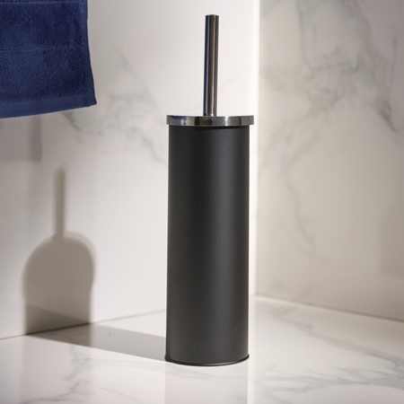 Black Toilet Brush & Holder primary image