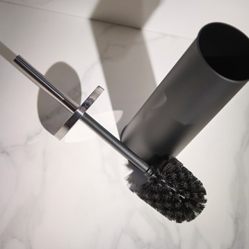 Black Toilet Brush & Holder Image