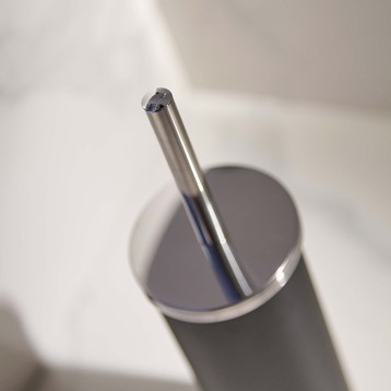 Black Toilet Brush & Holder Image