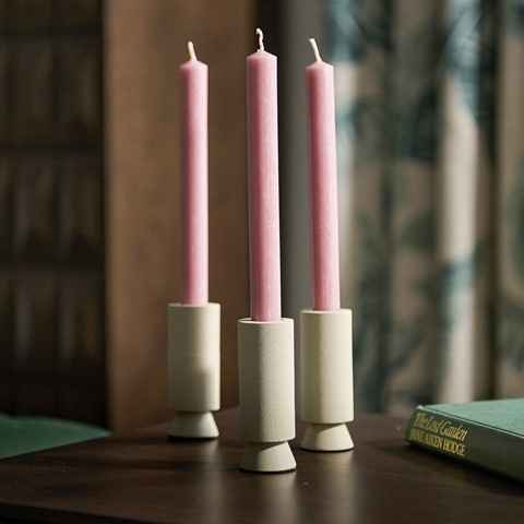 Dusky Pink 8" Dinner Candle - Set of 6