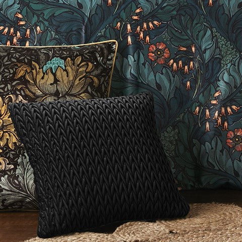Amory Black Textured Cushion