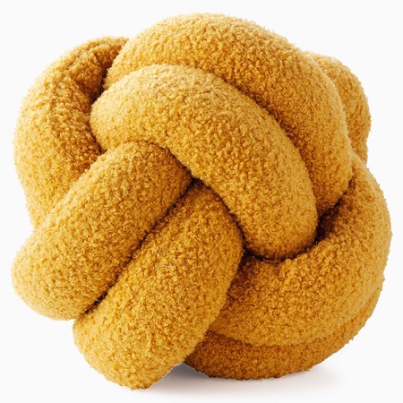 Boucle Knot Fleece Cushion - Saffron image
