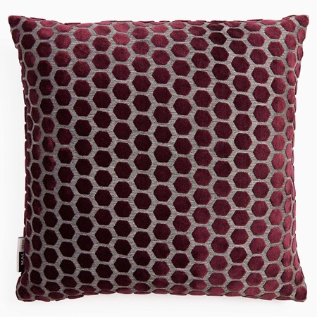 Jorvik Aubergine Velvet Cushion image