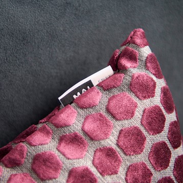 Jorvik Aubergine Velvet Cushion Image