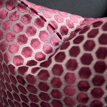Jorvik Aubergine Velvet Cushion Image