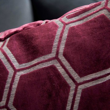 Ivor Aubergine Velvet Cushion Image