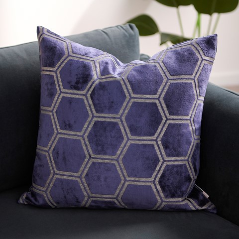 Ivor Navy Velvet Cushion