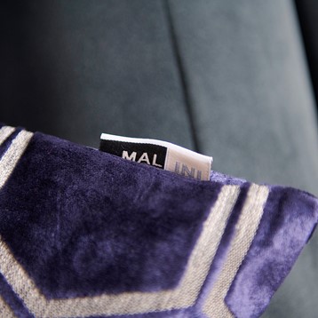 Ivor Navy Velvet Cushion Image