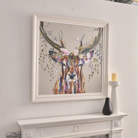 Colourful Stag Framed Print primary image