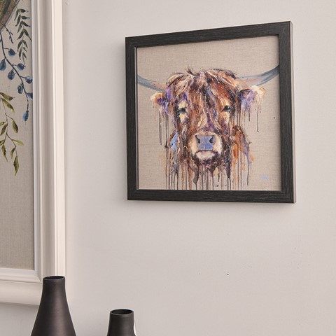 Mini Highland Cow Framed Print