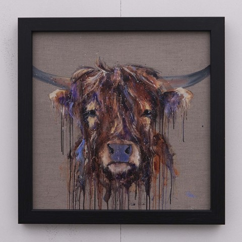 Mini Highland Cow Framed Print