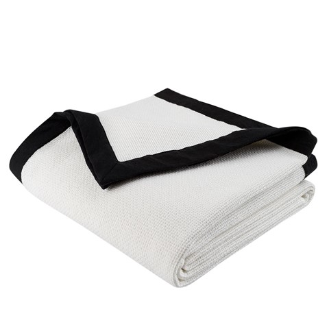 Style Sisters Monochrome Waffle Throw