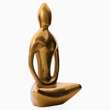 Gold Sitting Statue Image