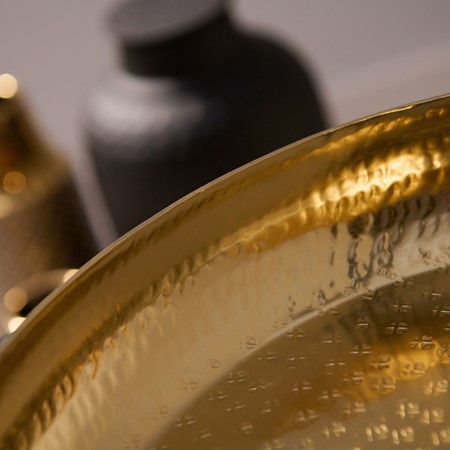 Gold Hammered Metal Bowls image