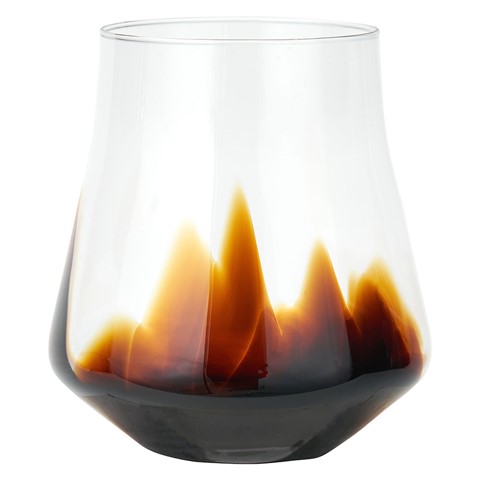 Ombre Pecan Brown Bell Glass Vase