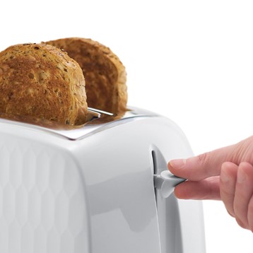Russell Hobbs White Honeycomb Toaster Image