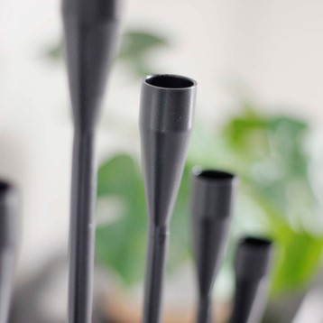 Bridged 7 Black Candle Holder Image