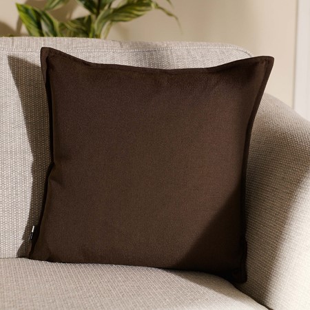 Chocolate Brown Linen Cushion primary image