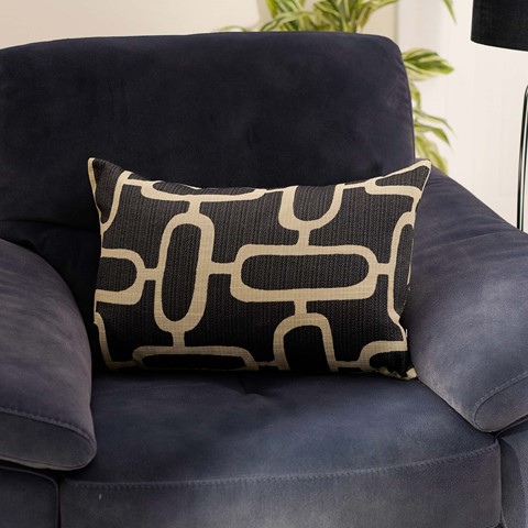 Abstract Chains Jacquard Rectangle Cushion