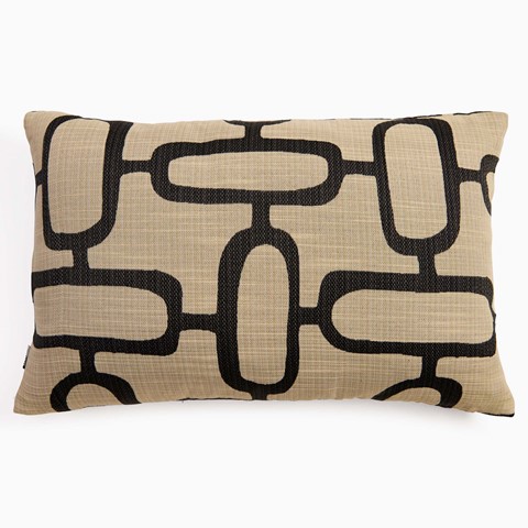 Abstract Chains Jacquard Rectangle Cushion