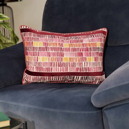 Orange Ombre Lines Cushion primary image