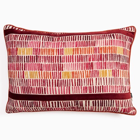 Orange Ombre Lines Cushion image