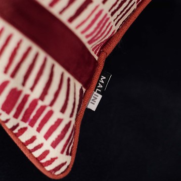Orange Ombre Lines Cushion Image