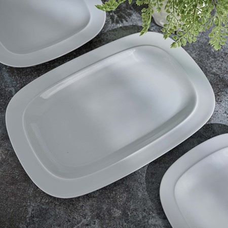 White Denby Square Large Rectangular Platter primary image