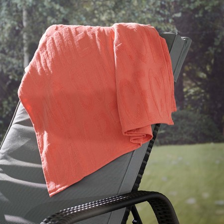 Salmon Embossed Jacquard Beach Towel primary image