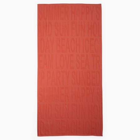 Salmon Embossed Jacquard Beach Towel image