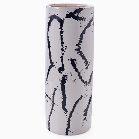 Large Sorrell Ceramic Vase Black & White