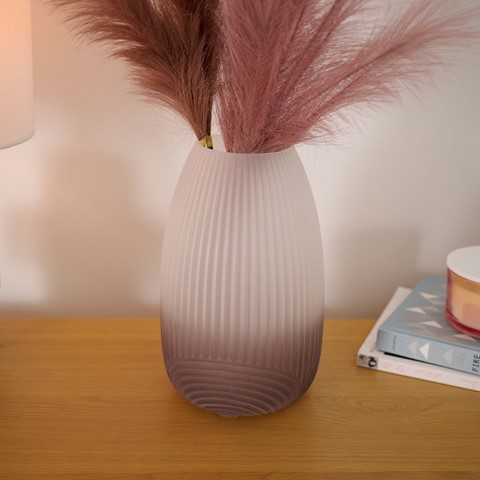 Blyth Small Grey Ombre Glass Vase