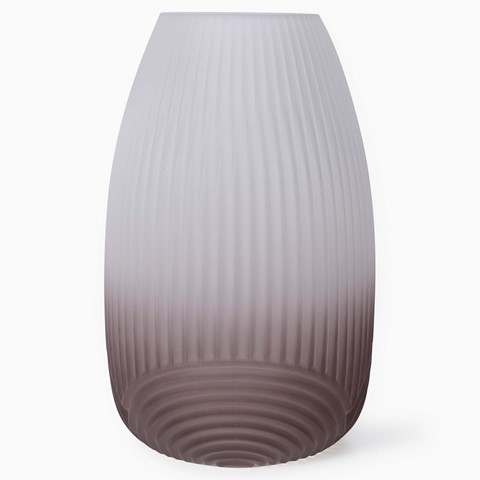 Blyth Small Grey Ombre Glass Vase