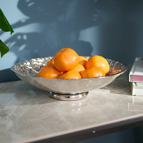 Akola Silver Round Bowl