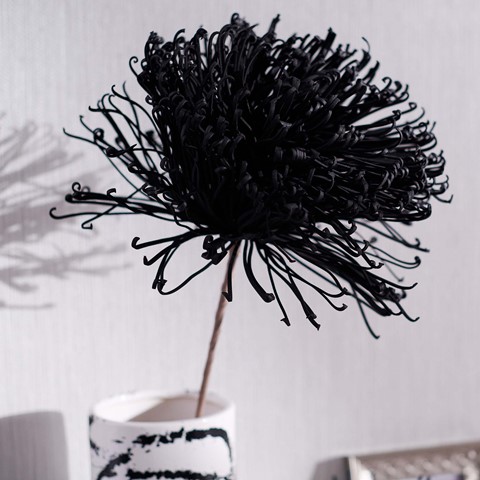 Black Dandelion Foam Flower