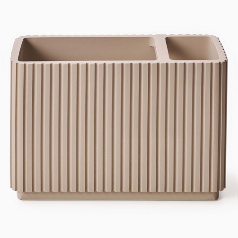 Almond Brown Berkeley Toothbrush Tidy