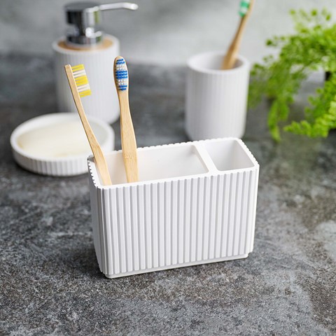 White Berkeley Toothbrush Tidy