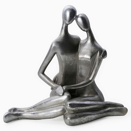 Couple Figure Silver Ornament image