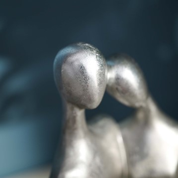 Couple Figure Silver Ornament Image