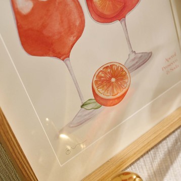 Aperol Cocktails Framed Print Image